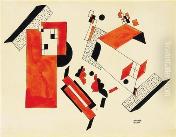 Kompozicio Hazzal (composition With House) - view 1