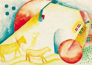 Holdtolte Lovakkal (full Moon With Horses) by Bela Kadar