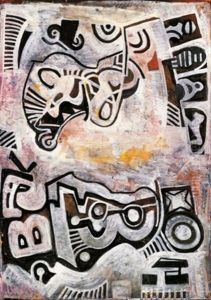 Absztrakt Kompozicio (abstracted Composition) by Bela Kadar