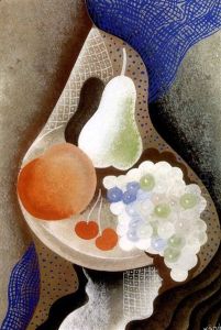 Csendelet Szolovel Es Kortevel (still-life With Grapes And Pear) by Bela Kadar