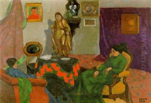 Interieur Mit Zwei Frauen by Bela Kadar
