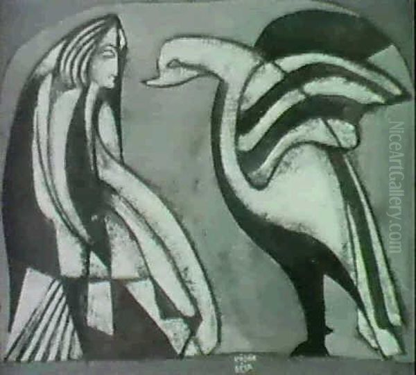 Frau Und Vogel - view 1