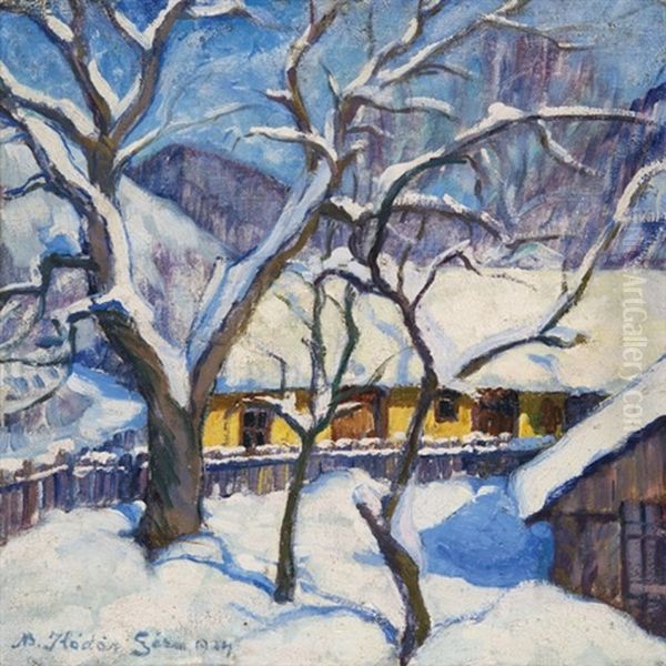 Winter Street In Baia Mare - view 1
