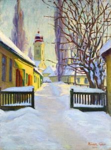 Baia Mare At Winter by Geza Kadar