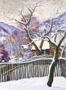 Winter At Nagybanya by Geza Kadar