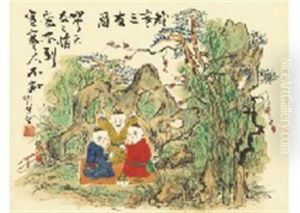 Three Friends And A Plum Tree