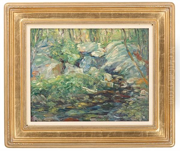 Summer Landscape With Stream - view 1