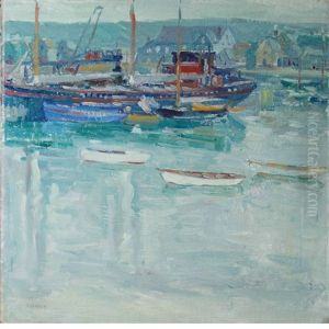 Harbor Scene by Charles Salis Kaelin