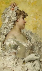 Lady In White by Frederik Hendrik Kaemmerer