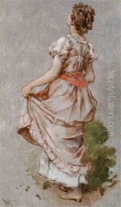 Young Woman Looking Upward