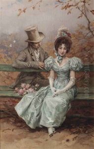 A Flirtation by Frederik Hendrik Kaemmerer