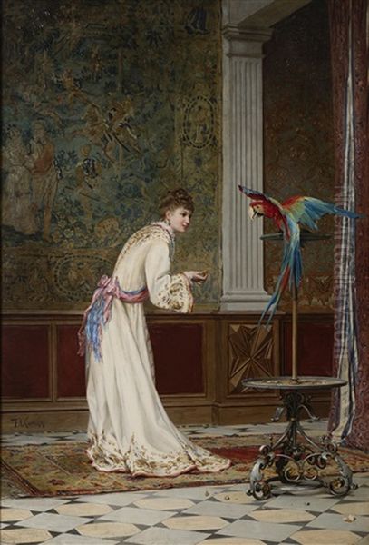 Feeding The Macaw - view 1