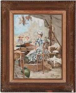 Vendedora En El Mercado by Frederik Hendrik Kaemmerer