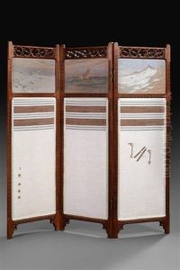 Figures De Masques De Theatre Antique Dans Des Cartouches (+ Paysages, Verso) by Frederik Hendrik Kaemmerer