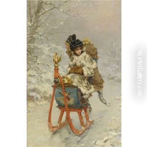 The Sleigh Ride by Frederik Hendrik Kaemmerer