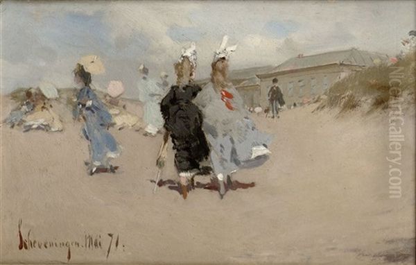 Elegant Ladies At Scheveningen Beach - view 1