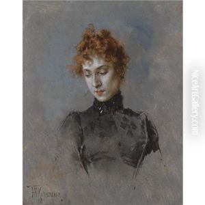Portrait Of A Lady by Frederik Hendrik Kaemmerer