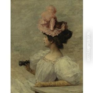 Woman With Opera Glasses by Frederik Hendrik Kaemmerer