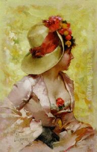 An Elegant Lady by Frederik Hendrik Kaemmerer