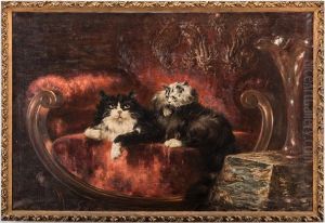 Painting Of Cats by Carl Kahler