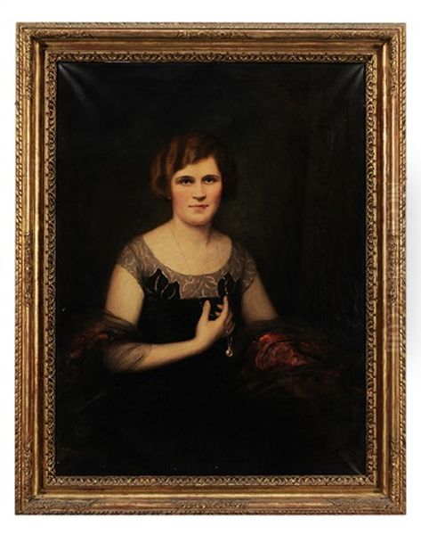 Portrait Of A Seated Lady With Pearl Necklace - view 1