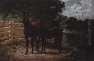 "butterflies" And Foal by Carl Kahler