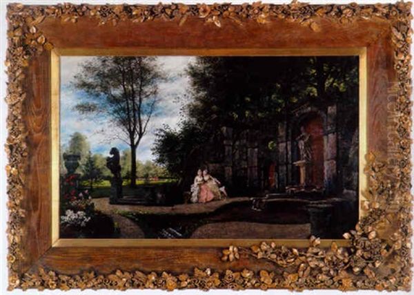 Ladies In A Garden - view 1