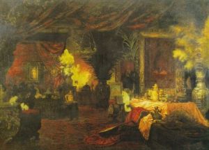 The Artist In His Studio by Carl Kahler