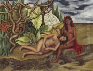 Dos Desnudos En El Bosque (la Tierra Misma) by Frida Kahlo