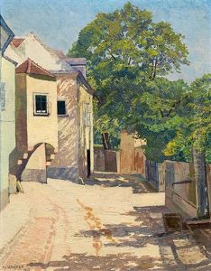 Klosterneuburg, Bahngasse In The Morning Sun by Max Kahrer