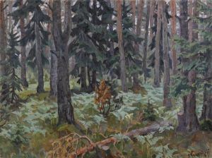 Forest In The Evening by Anatoly Dmitrievich Kaigorodov