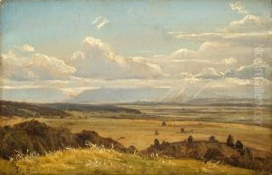 Oberbayerische Landschaft Mit Regenwolke by Ernst Kaiser