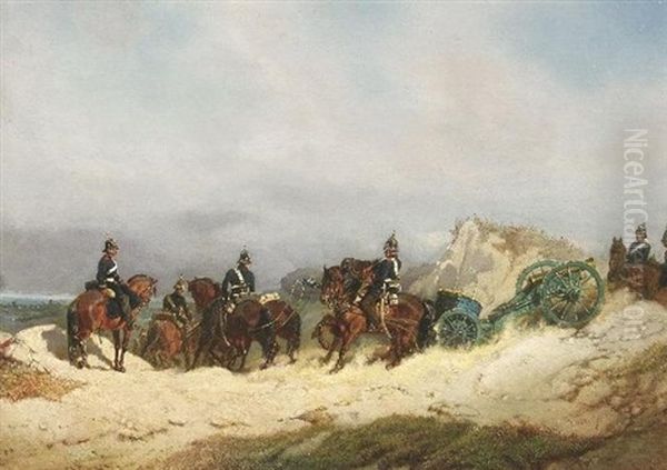 Preusische Kavallerie Auf Dem Vormarsch In Den Dunen - view 1