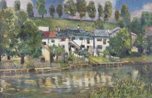 Hauser Am Fluss by Richard Kaiser