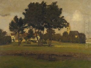 Hugelige Landschaft Mit Baumen by Richard Kaiser
