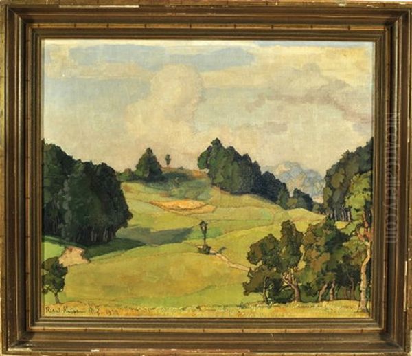 Hugelige Sommerlandschaft Mit Marterl - view 1