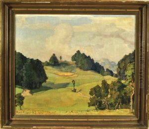 Hugelige Sommerlandschaft Mit Marterl