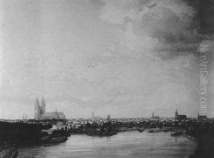 Blick Uber Die Elbe Auf Magdeburg