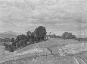 Dorf Auf Einer Anhohe In Voralpenlandschaft by Richard Kaiser