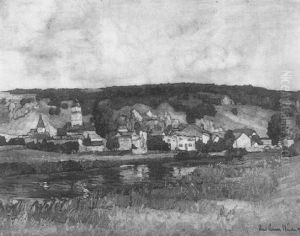 Bayerische Landschaft Mit Dorf by Richard Kaiser