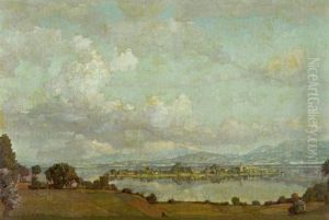Blick Auf Die Fraueninsel Im Chiemsee