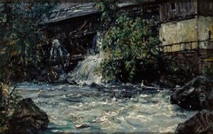 Echernmuhle Bei Hallstatt by Carl Kaiser-Herbst