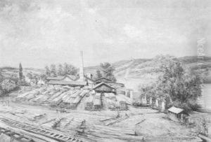 Sagewerk An Der Donau, Im Hintergurnd Maria Taferl