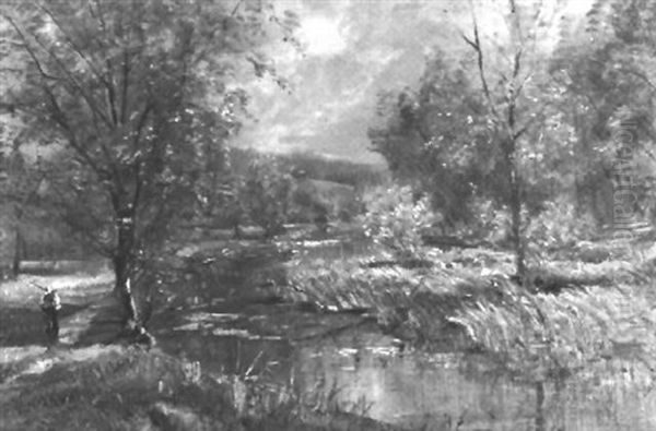 Flusslandschaft Mit Bewaldeter Uferpartie - view 1