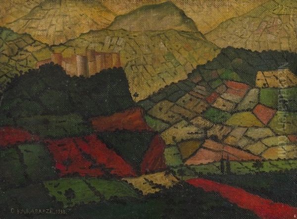 Landscape Of Imereti With A Red Road - view 1