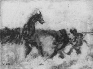 Zurichten Eines Pferdes by Konrad Wilhelm Kalb