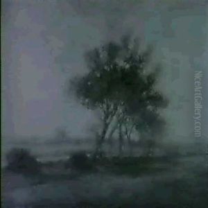 Landschaft In Abendstimmung by Konrad Wilhelm Kalb