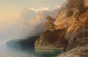 Gebirgslandschaft Mit See