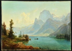 See Vor Hochgebirge Mit Heuboot