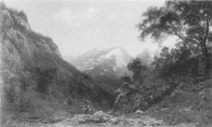 Gebirgslandschaft Im Abendlicht by Stanislas Graf Von Kalckreuth